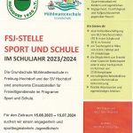 Jetzt bewerben: FSJ-Stelle Schuljahr 23/24 "Sport und Schule"